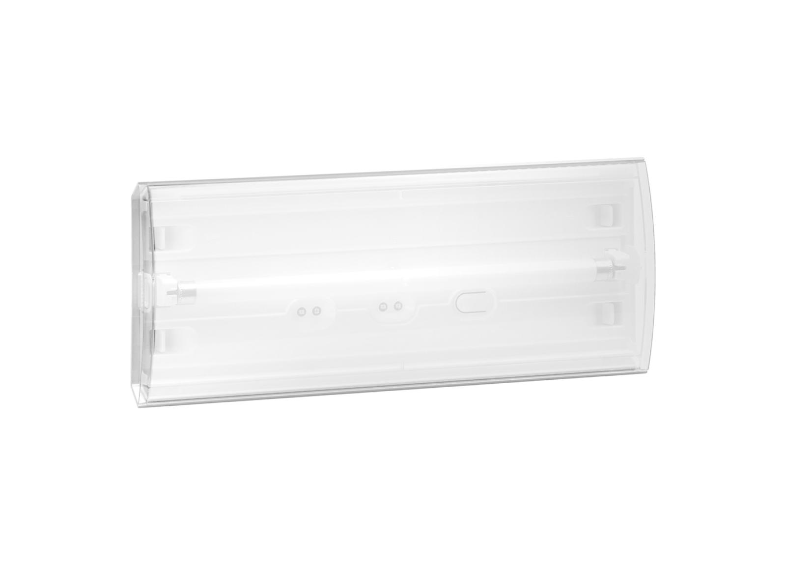 Luminaire pour Sources Centrales LSC d'ambiance fluorescent 24V= Uralight IP42 IK07 flux 360lm consommation 10,2W