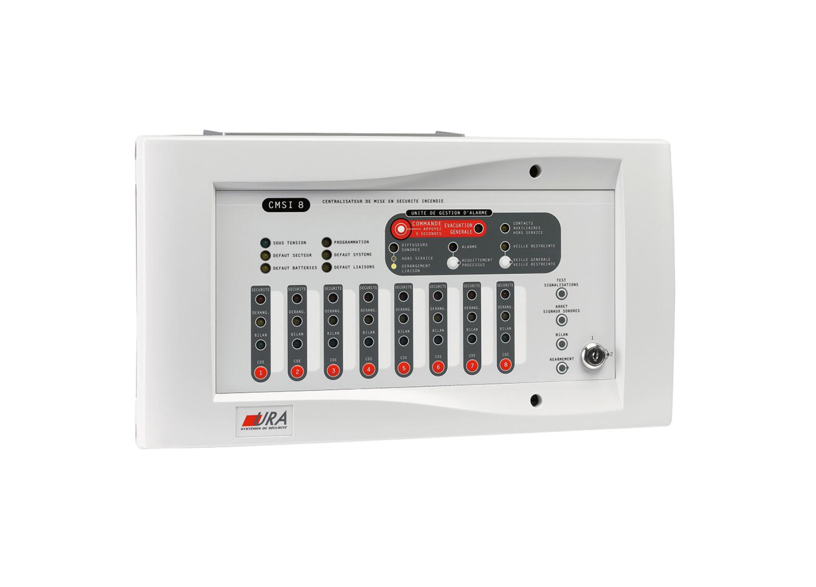 Centralisateur de mise en sécurité incendie CMSI 8 commande de DAS - fonction mise en sécurité et UGA Centralisateur de mise en sécurité incendie CMSI 8 commande de DAS - fonction mise en sécurité et UGA