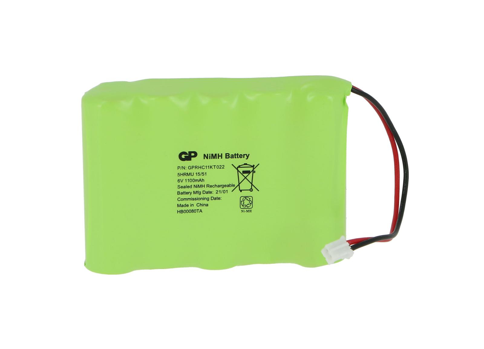 Batterie de remplacement NiMH (nickel-hydrure métallique) 6V - 1100mAh pour BAES Ambiance Uralife V