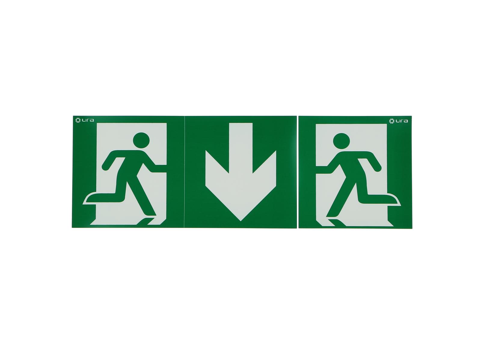 Pictogramme Évacuation, clipsable et repositionnable, pour signalisation double face sur BAES et LSC Uralife V pose plafond Pictogramme Évacuation, clipsable et repositionnable, pour signalisation double face sur BAES et LSC Uralife V pose plafond