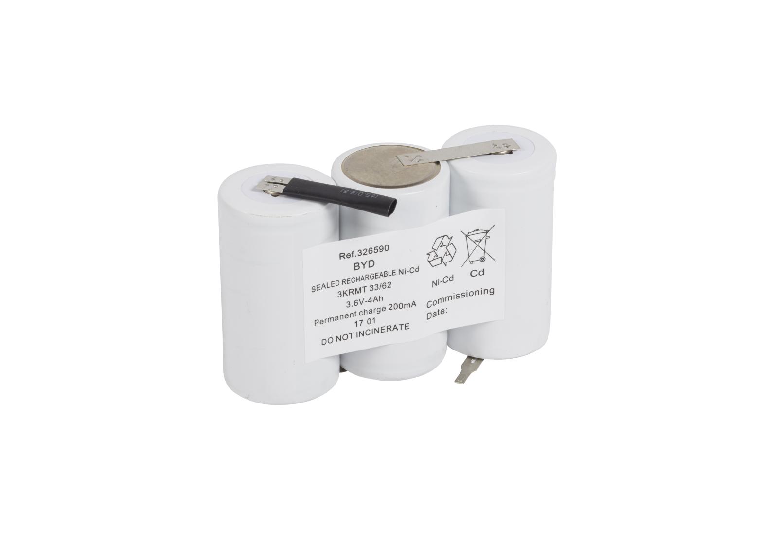 Batterie 3,6V 4A pour éclairage de sécurité Batterie 3,6V 4A pour éclairage de sécurité