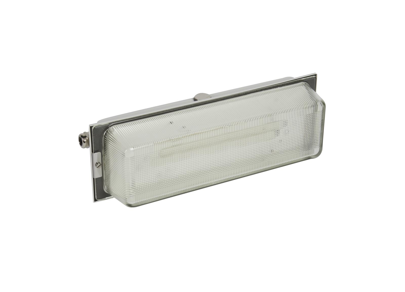 Luminaire pour Sources Centrales LSC d'ambiance 24V=/48V= type tôle et verre IP66 IK04 flux 400lm