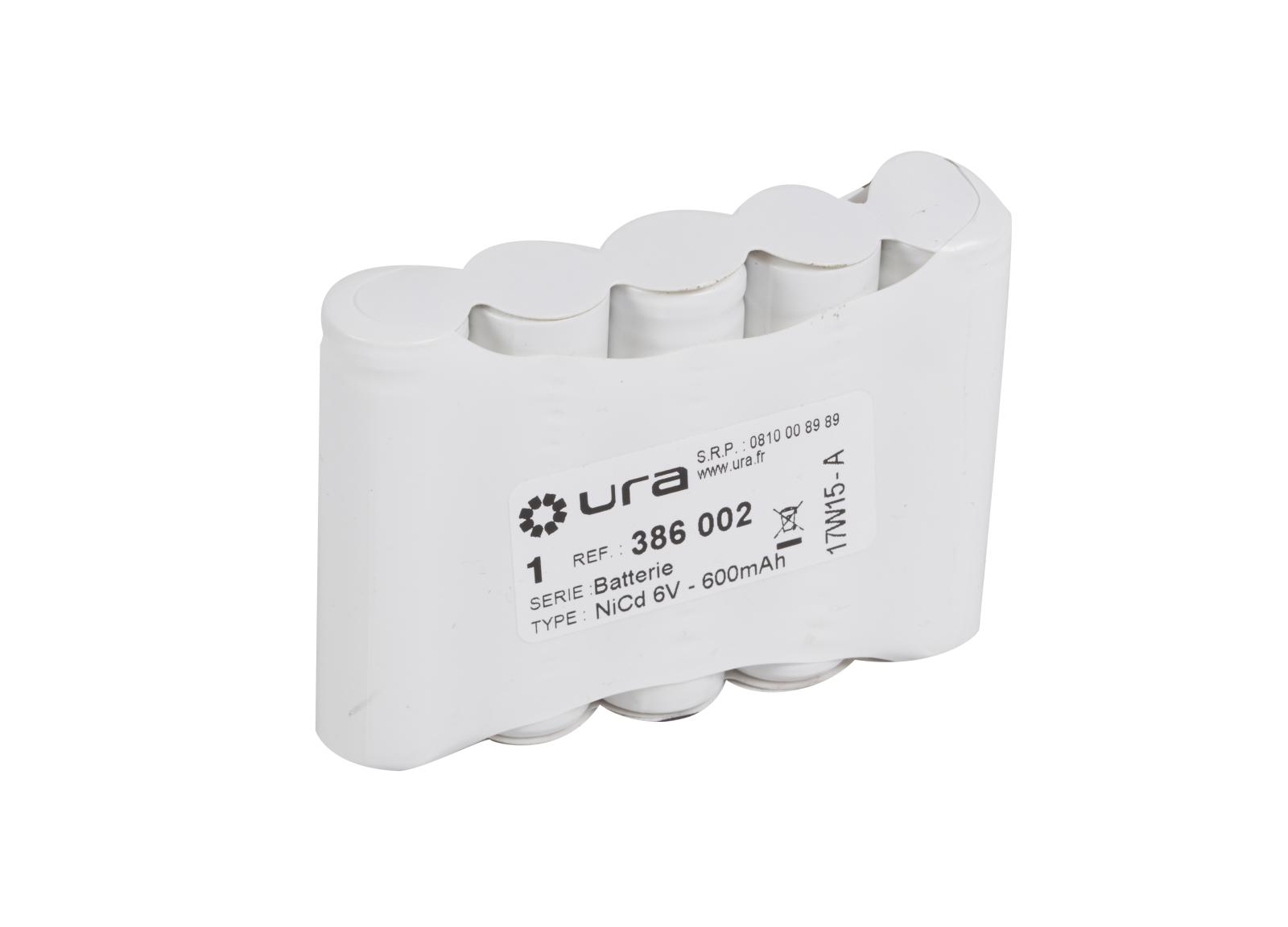 Batterie Nickel Cadmium Ni-Cd 6V 600mAh pour alarme incendie Batterie Nickel Cadmium Ni-Cd 6V 600mAh pour alarme incendie