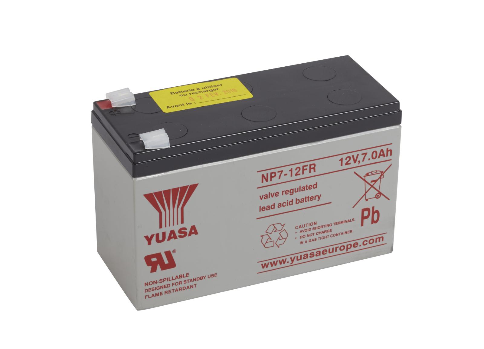 Batterie Plomb 12V 7Ah pour alarme incendie