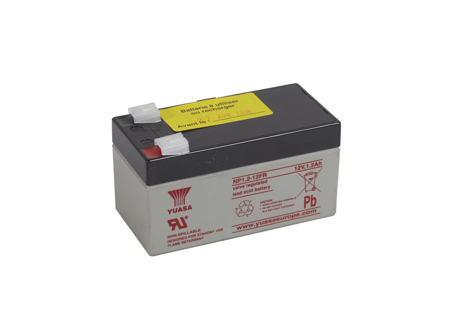 Batterie Plomb 12V 1,2Ah pour alarme incendie