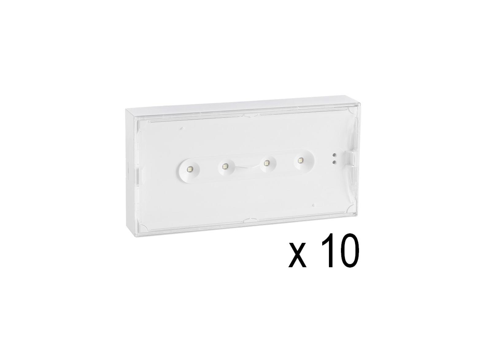 Lot de 10 BAES d'évacuation SATI Uraone référence 111013 (avant 03-2020) reconditionnés sans embases