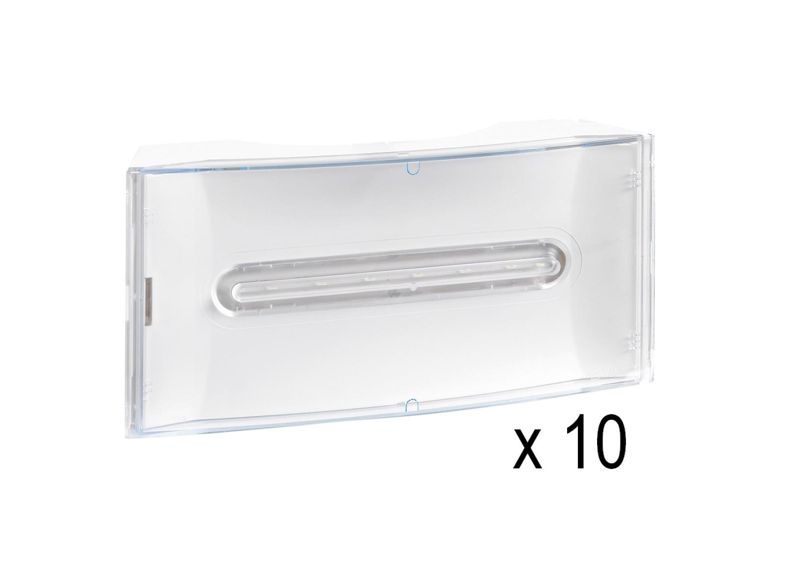 Lot de 10 BAES d'évacuation Super SATI compatible Autodiag Uralife référence 118218 (avant 04-2022) reconditionnés avec patères