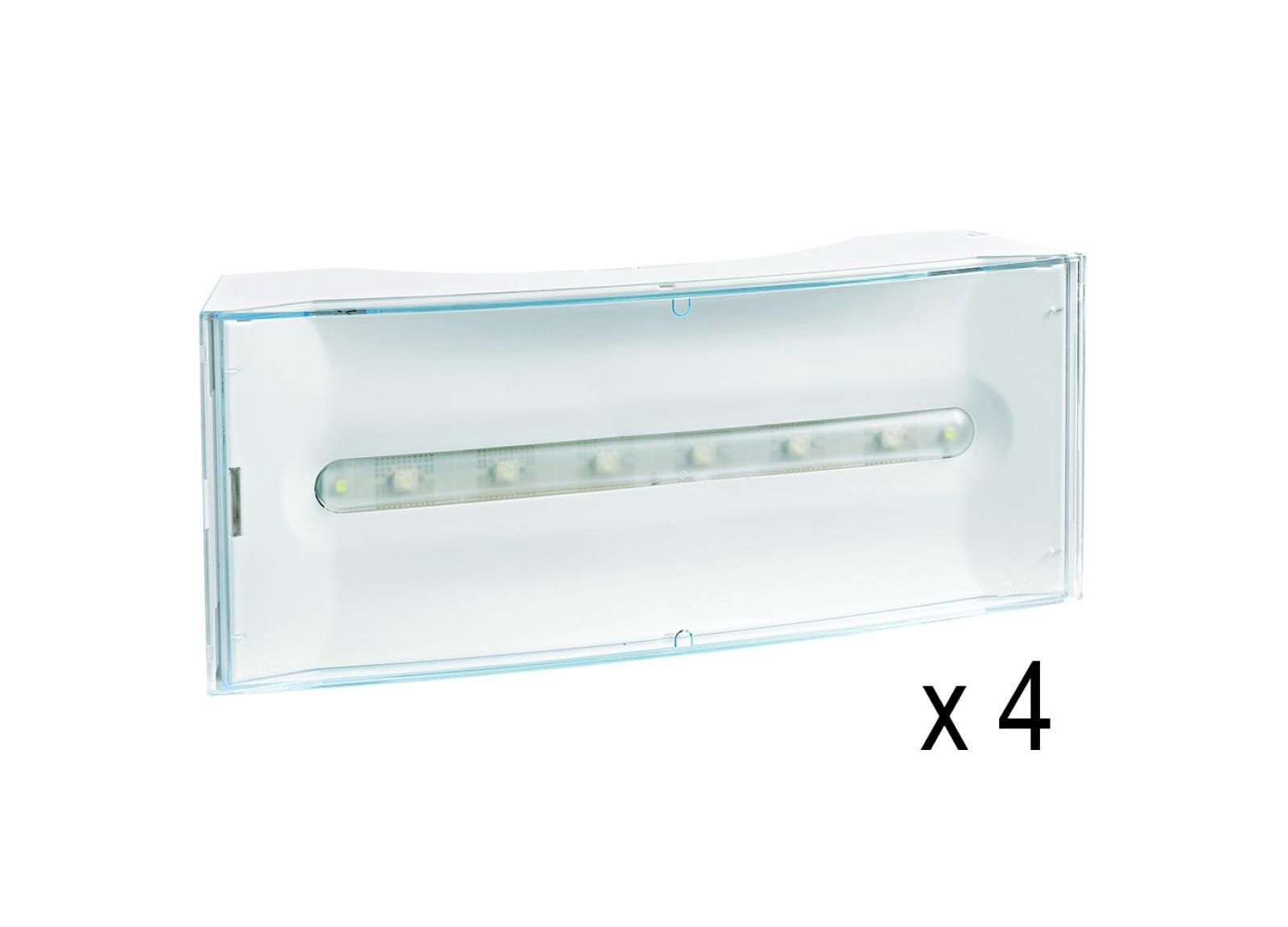 Lot de 4 BAES d'ambiance Super SATI Autodiag réf. 118228 (avant avril 2022) reconditionnés fabricant et livrés sans patère débrochable