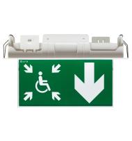 BAES+DBR Uralife V SATI Adressable 45-120lm/1h -IP 43/IK 07 - pose plafond encastrée/saillie - NF Environnement