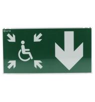 BAES+DBR Évacuation URALIFE V 45-120lm-1h Adressable Mural - Noir