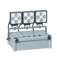 Bloc à phares tout LEDs IP65 IK07 Super SATI Adressable 3 phares 3000lm 1h consommation 2W