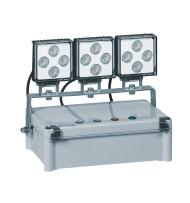 Bloc à phares LEDs IP65 IK07 Super SATI Adressable 3 phares large flux 3000lm 1h consommation 2W