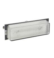 Luminaire pour Sources Centrales LSC d'évacuation 24V=/48V= type tôle et verre IP66 IK04 flux 45lm