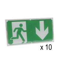 Lot de 10 BAES d'évacuation SATI Uraone référence 111013V (après 03-2020) reconditionnés avec embases