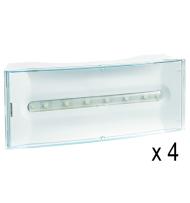 Lot de 4 BAES d'ambiance Super SATI Autodiag réf. 118228 (avant avril 2022) reconditionnés fabricant et livrés sans patère débrochable